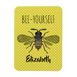 Trendy BEE YOURSELF Yellow Punkt DECOR Magnet