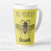 Trendy BEE YOURSELF Yellow Punkt DECOR Milchtasse (Rechte Ecke)