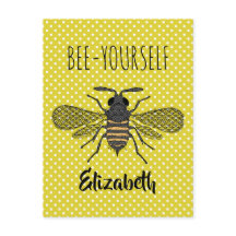 Trendy BEE YOURSELF Yellow Punkt DECOR