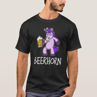 Trendy Beer Drink Unicorn Party Festiva T-Shirt