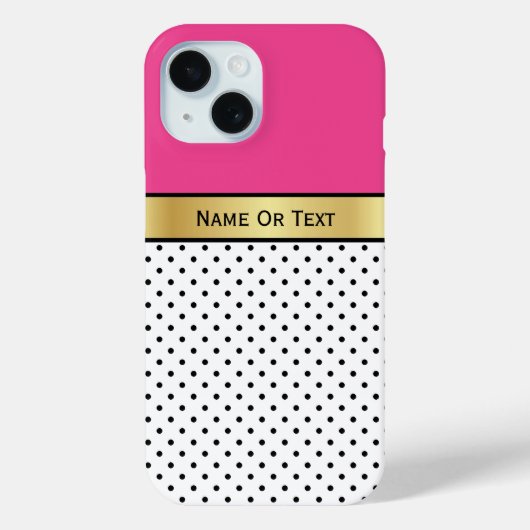 Trendy Beet Light Lila Black Polka Dot Case-Mate iPhone Hülle (Rückseite)
