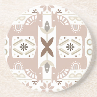 Trendy Beige Ästhetische Weihnachtslatte Getränkeuntersetzer