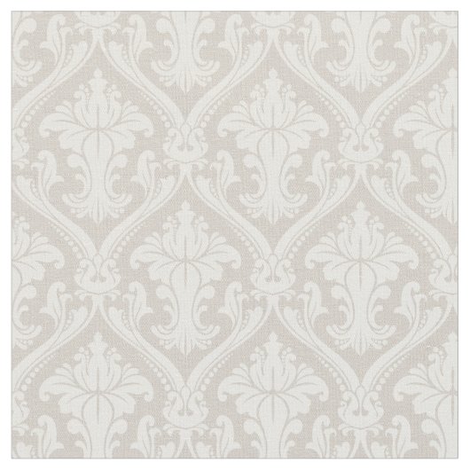 Trendy Beige Baroque Damask Muster Stoff (Nahaufnahme)