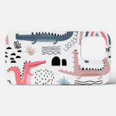 Trendy Beige BLack Crocodile Modern Tough Case (Rückseite (Horizontal))