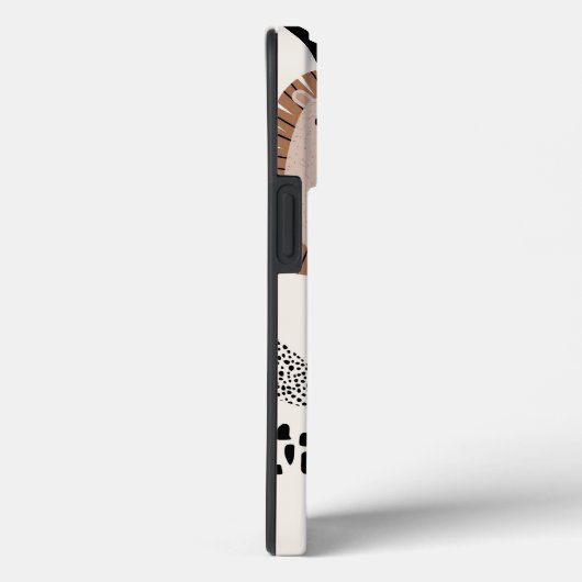 Trendy Beige Black Lion Jungle Tough Case iPhone (Rückseite / Rechts)