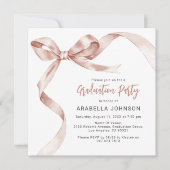 Trendy Beige Bow Abschluss Feiertagskarte (Vorderseite)