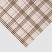 Trendy Beige Brown Tartan Kariert Seidenpapier (Ausschnitt)