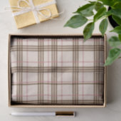 Trendy Beige Brown Tartan Kariert Seidenpapier (Geschenk)