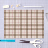 Trendy Beige Brown Tartan Kariert Seidenpapier (Handwerk)