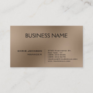 Trendy Beige Contemporary Manager Business Card Visitenkarte
