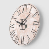 Trendy beige Farbe gießen Wirbel u. graues Große Wanduhr (Winkel)