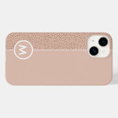 Trendy Beige Monogram mit Terracotta Boho Brown Case-Mate iPhone Hülle (Rückseite (Horizontal))