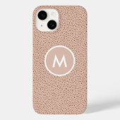 Trendy Beige Monogram mit Terracotta Boho Brown Case-Mate iPhone Hülle (Rückseite)