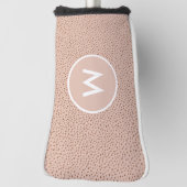 Trendy Beige Monogram mit Terracotta Boho Brown Golf Headcover (Rotieren 90)