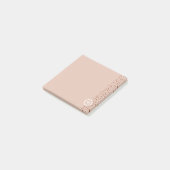 Trendy Beige Monogram mit Terracotta Boho Brown Post-it Klebezettel (angewinkelt)