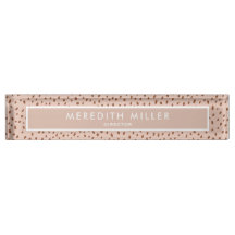 Trendy Beige Name mit Terracotta Boho Brown