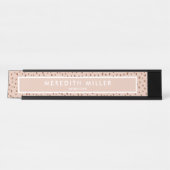 Trendy Beige Name mit Terracotta Boho Brown Schreibtischnamensplakette (Vorderseite )