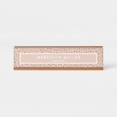 Trendy Beige Name mit Terracotta Boho Brown Schreibtischnamensplakette (Vorderseite )