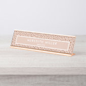 Trendy Beige Name mit Terracotta Boho Brown Schreibtischnamensplakette (Vorderseite )