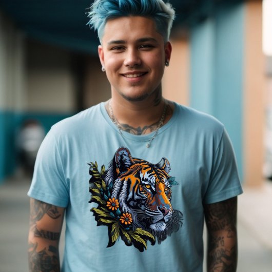 Trendy Bengalisch Tiger Head Design Realistisch Bi T-Shirt