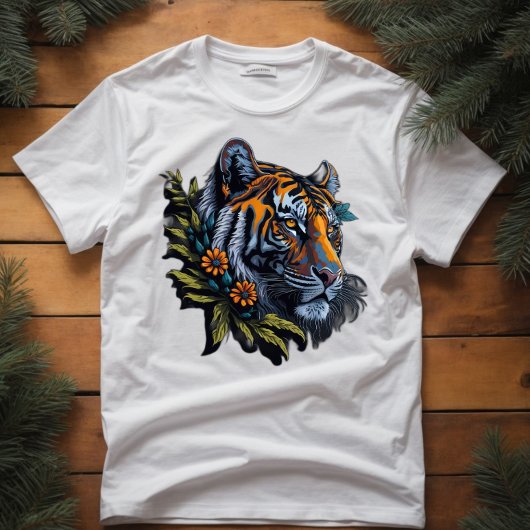 Trendy Bengalisch Tiger Head Design Realistisch Bi T-Shirt