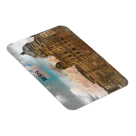 Trendy Bern Schweiz Europa Stadtansicht Magnet (Rechte Seite)