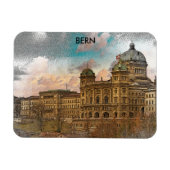 Trendy Bern Schweiz Europa Stadtansicht Magnet (Horizontal)