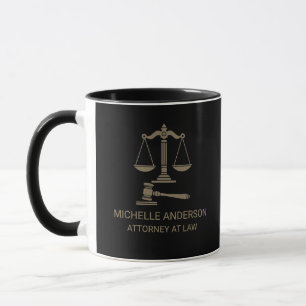 Trendy Beruflich Black Gold Anwältin Tasse