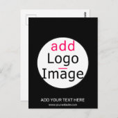 Trendy beruflich chic extravagant schwarz custom postkarte (Vorne/Hinten)