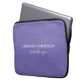 Trendy Beruflich Chic Periwinkle Color Modern Laptopschutzhülle (Vorderseite Links)