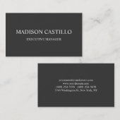 Trendy Beruflich Elegante Modernes Grau Visitenkarte (Vorne/Hinten)