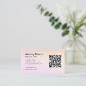 Trendy Beruflich Freelance Makeup Artist Visitenkarte (Stehend Vorderseite)