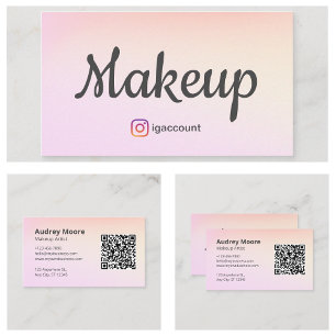 Trendy Beruflich Freelance Makeup Artist Visitenkarte
