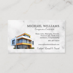 Trendy Beruflich House Caregiver Services Business Visitenkarte