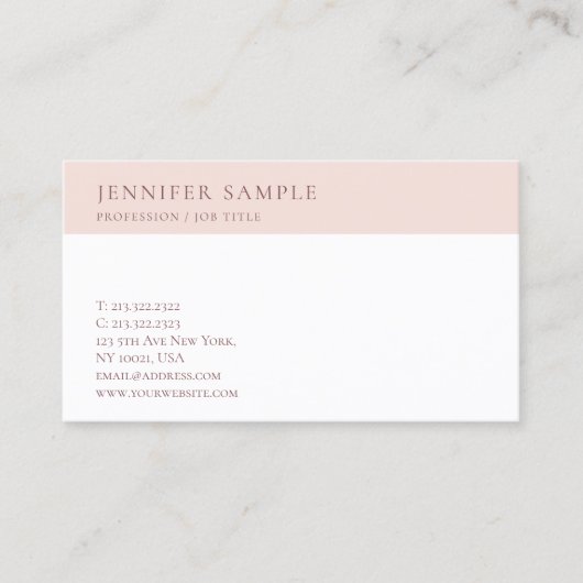 Trendy Beruflich Modern Sleek Template Hübsch Visitenkarte (Vorderseite)