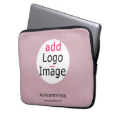 Trendy beruflich moderne, anpassbare staubige Rose Laptopschutzhülle (Vorderseite Links)