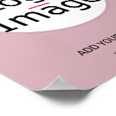 Trendy beruflich moderne, anpassbare staubige Rose Poster (Ecke)