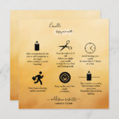 Trendy Beruflich Orange Terracotta Candle Care Dankeskarte (Vorne/Hinten)