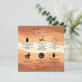 Trendy Beruflich Orange Terracotta Candle Care Dankeskarte (Stehend Vorderseite)