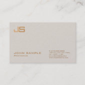 Trendy Beruflich Premium Pearl Finish Monogram Visitenkarte (Vorderseite)