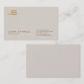 Trendy Beruflich Premium Pearl Finish Monogram Visitenkarte (Vorne/Hinten)