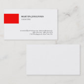 Trendy Beruflich Red White Business Card Visitenkarte (Vorne/Hinten)