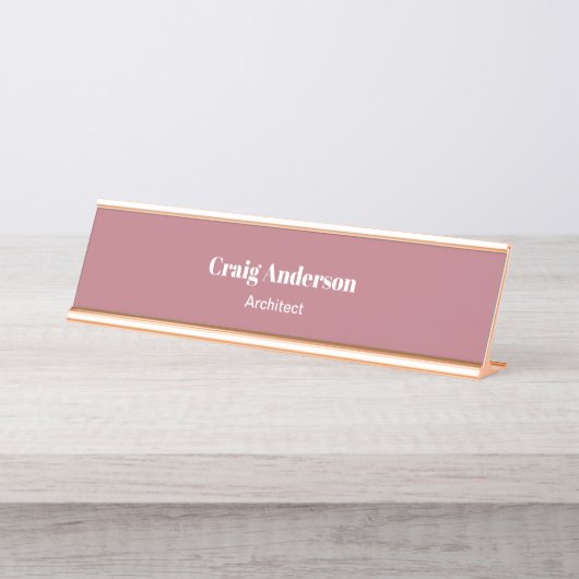 Trendy Beruflich Schlicht Moderne Elegant Schreibtischnamensplakette (Vorderseite )