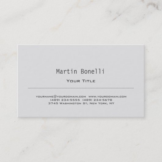 Trendy Beruflich Simple Modern Business Card Visitenkarte (Vorderseite)