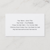 Trendy berufliche Geschäfts-Karten Visitenkarte (Rückseite)