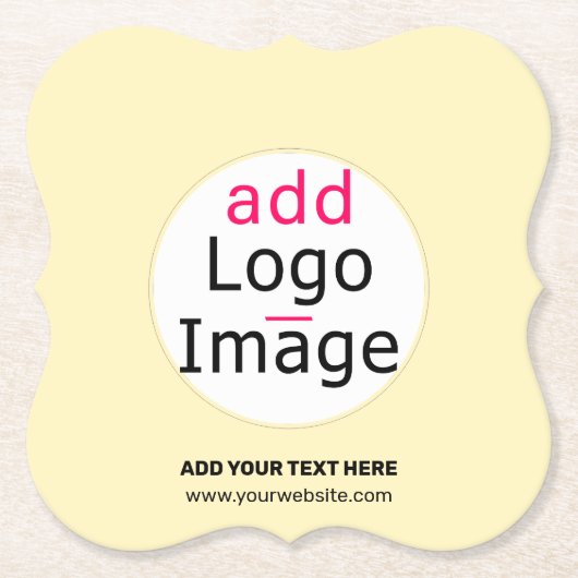Trendy berufliche Logo Light Vanille Untersetzer (Vorderseite)