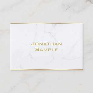 Trendy Beruflicher, eleganter Goldtext aus weißem Visitenkarte