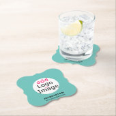 Trendy berufliches Logo, fein, fein grün Untersetzer (Vor Ort)