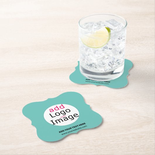 Trendy berufliches Logo, fein, fein grün Untersetzer (Vor Ort)