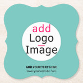 Trendy berufliches Logo, fein, fein grün Untersetzer (Vorderseite)